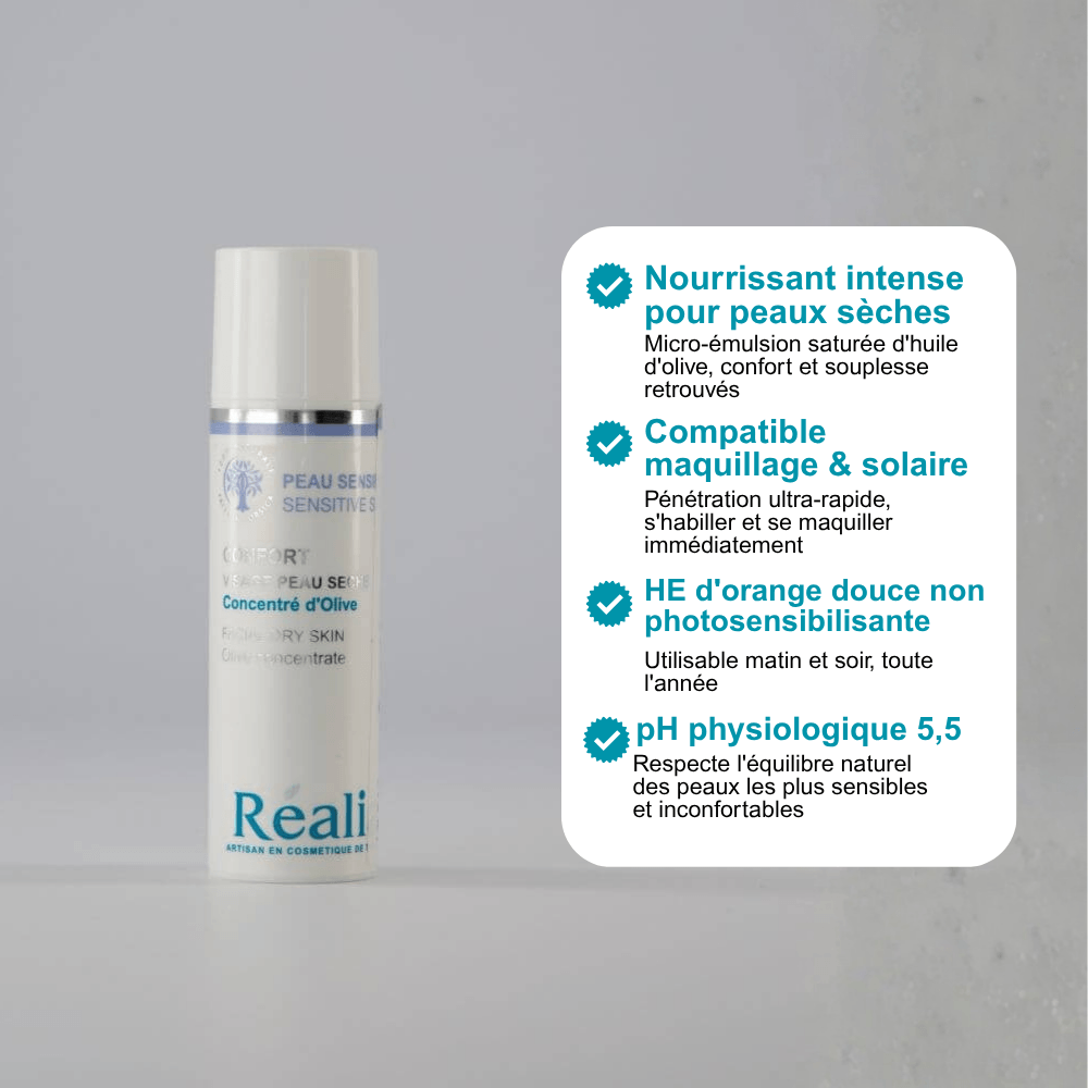 Crème nourrissante à l’Olive pour peaux sèches - Confort Visage