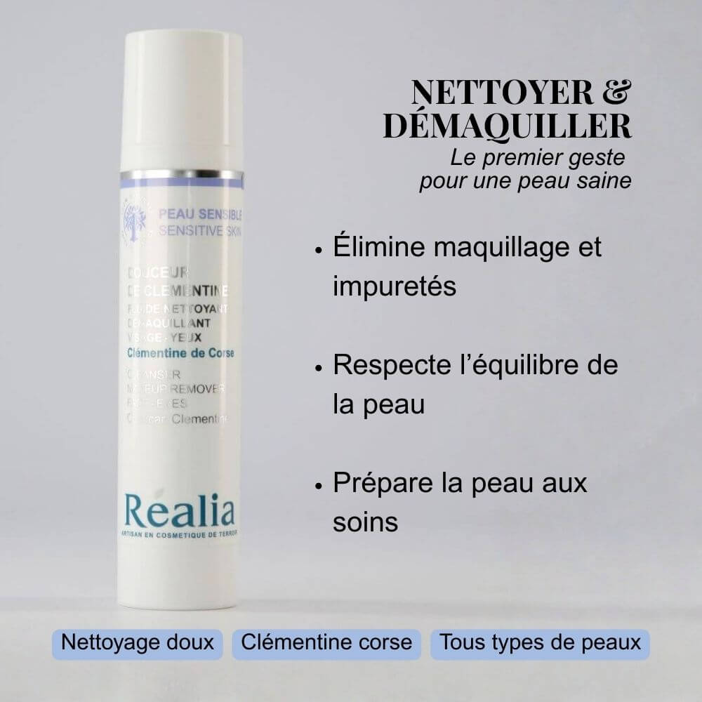Lait nettoyant / démaquillant visage & yeux - Douceur de Clémentine