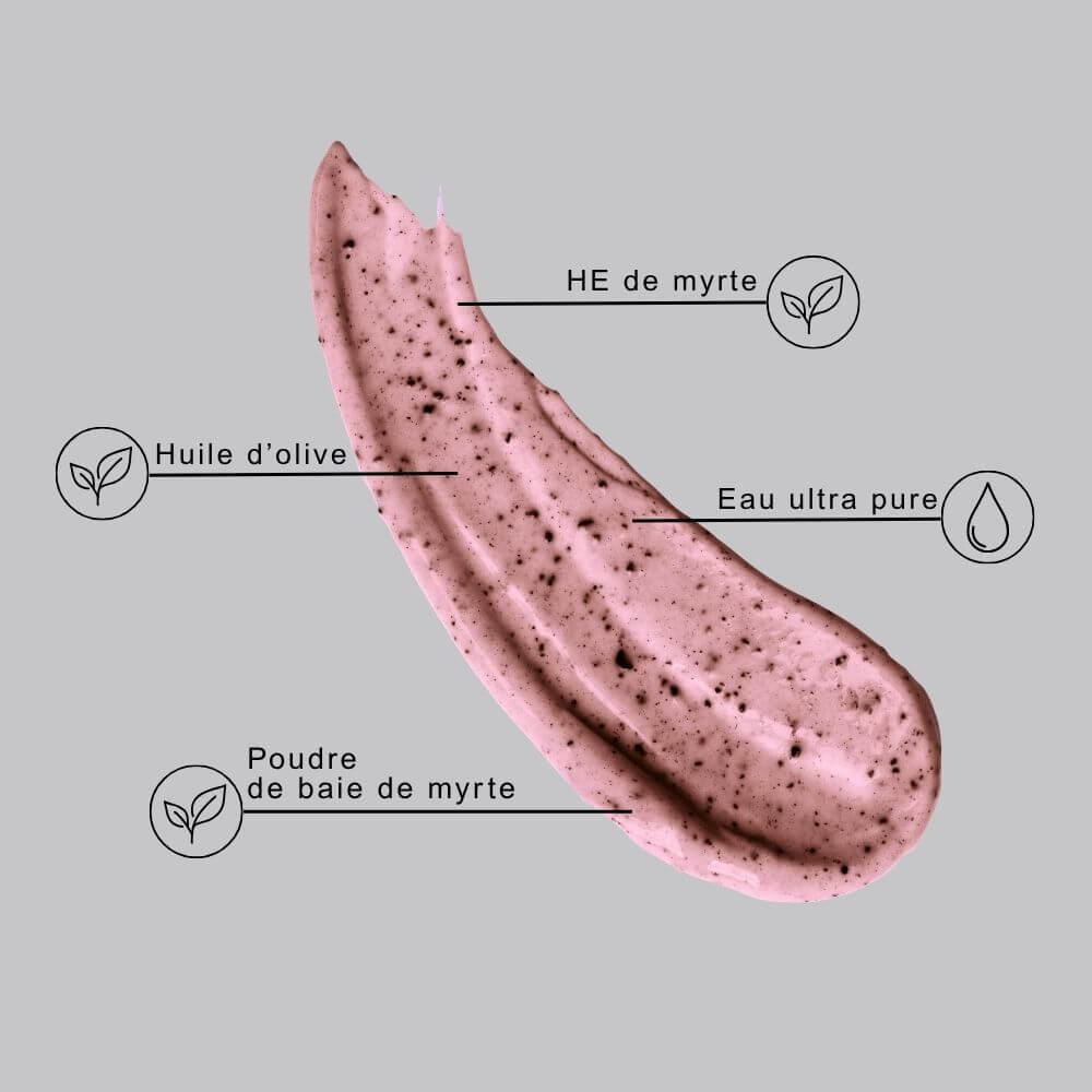 Masque Peeling Gommage visage - Éclat de Myrte