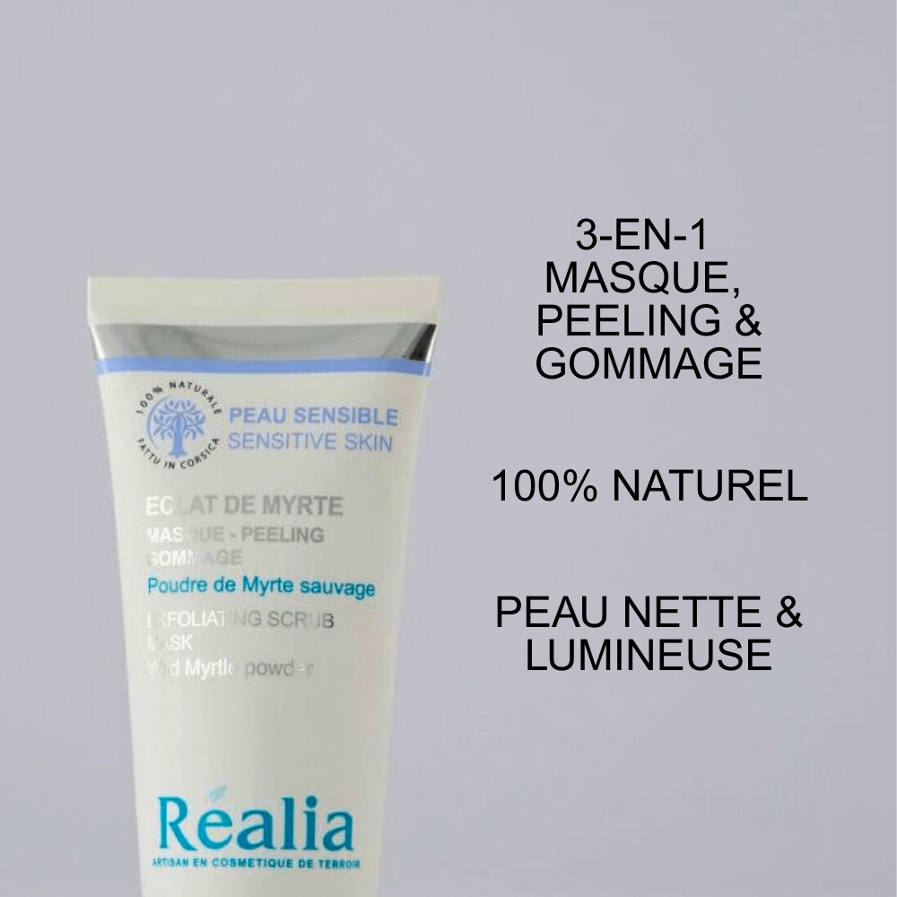 Masque Peeling Gommage visage - Éclat de Myrte