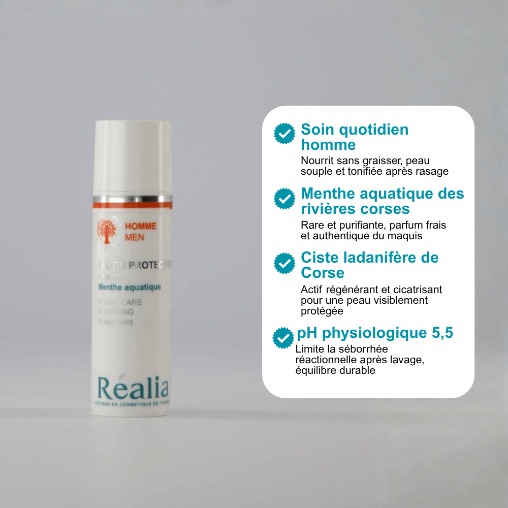 Soin visage à la menthe aquatique - Fluide protecteur